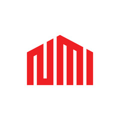 letter NMI home Design Logo Concept Vector Template