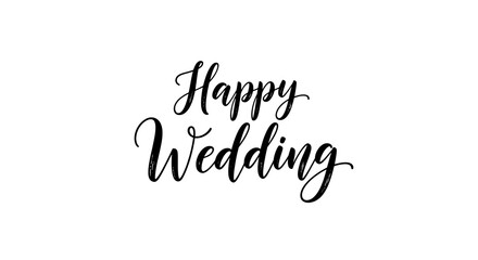 Elegant Happy Wedding Wishes Calligraphy for Celebrations.