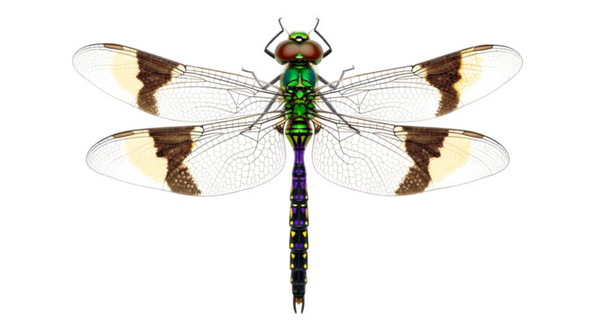 Colorful Dragonfly Illustration Insect Animal Wildlife Entomology Nature Design