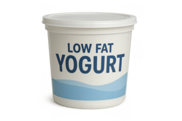 Low fat yogurt plastic container daily meal