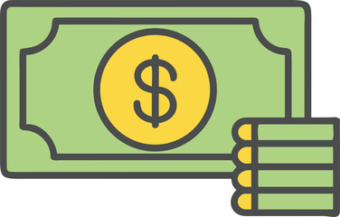 vector illustration of a dollar symbol