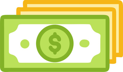 vector illustration of a dollar sign with a coin