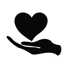 Hand gently cradling a heart, symbolizing care, love, and compassion
