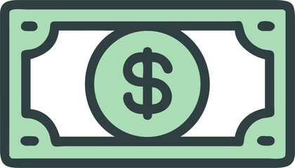 dollar sign on a white background