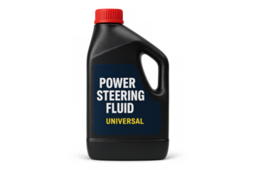 Power steering fluid bottle for universal automotive use