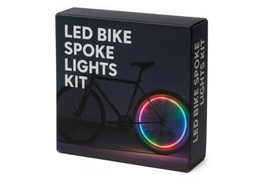 Led bike spoke lights kit packaging