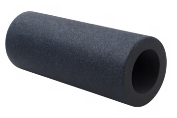 Black foam roller for fitness exercise and muscle recovery
