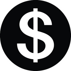 dollar icon on white