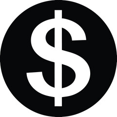 dollar icon on white