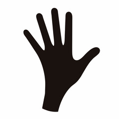 Black and white minimalist image of a human hand with outstretched fingers
