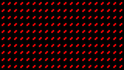Seamless Black and Red Minimalist Digital Geometric Pattern