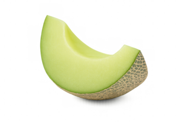 Honeydew melon slice, fresh nutritious fruit, green cantaloupe wedge for healthy eating, refreshing snack