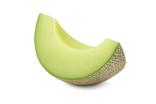 Honeydew melon slice, fresh nutritious fruit, green cantaloupe wedge for healthy eating, refreshing snack