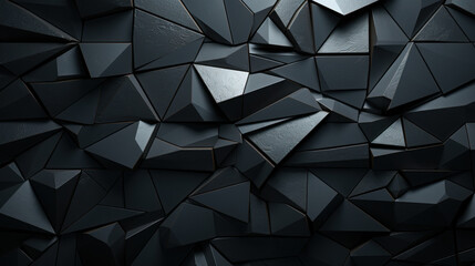 Intricate geometric shapes featuring three-dimensional black triangles create an engaging and contemporary backdrop, ideal for various design projects or presentations.