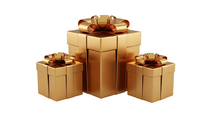 Golden Gifts Present Surprise Luxury Award Reward Ribbon Festive Party Celebration Shiny
