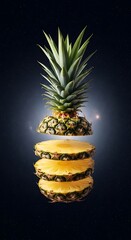 Deconstructed Pineapple - A Fresh and Tropical Fruit Delight.