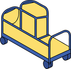 vector illustration of a bed