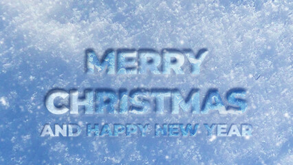 Frozen Ice and Snow Winter Title Animation Wide | Festive Holiday Text Reveal for Christmas and New Year Videos