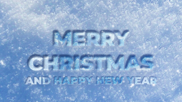 Frozen Ice and Snow Winter Title Animation Wide | Festive Holiday Text Reveal for Christmas and New Year Videos
