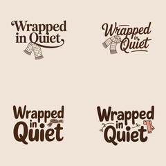Wrapped in quiet scarf logos winter cozy