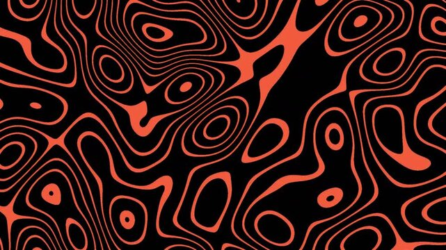 Ultra HD 4K Abstract Topographic Contour Line Liquid Flow Retro Wave Neon Gradient VJ Loop Seamless Futuristic Background Motion Pattern Hypnotic Glowing Lines Dynamic Fluid Mapping Projection Visuals