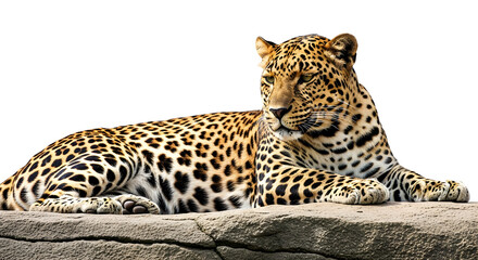 Fototapeta premium Leopard relaxing on rocky surface
