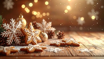 クリスマスクッキーの美しいデコレーション