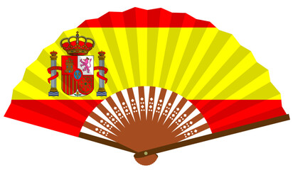 スペイン　南ヨーロッパ　国旗　和風　扇子