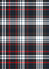 Seamless red and white tartan plaid pattern vector illustration for a Scottish fabric textile design and wallpaper backdrop
