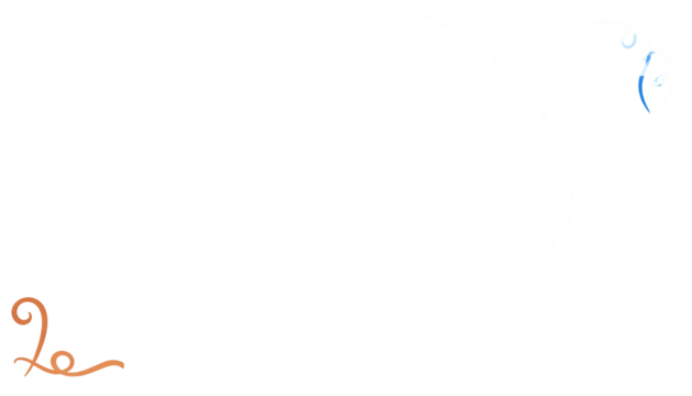 Abstract image with white, orange, and blue swirls against a stark black background. Delicate, flowing lines present