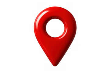 Red 3d map pin icon representing location, gps navigation, travel destination, searching for an address finding concept