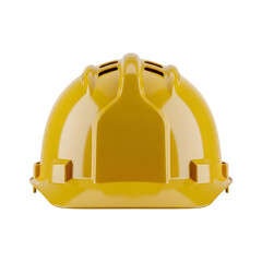 Yellow construction safety helmet. Perfect for engineering, industry, and safety concept design. High-quality PNG image. Isolated on white or transparent background. PNG format.