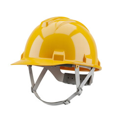 Yellow construction safety helmet. Perfect for engineering, industry, and safety concept design. High-quality PNG image. Isolated on white or transparent background. PNG format.
