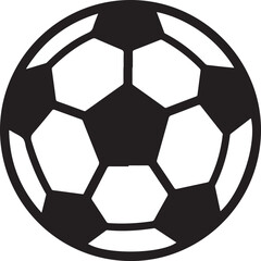 Fototapeta premium Vector art of classic black and white soccer ball icon, , representing sport and game