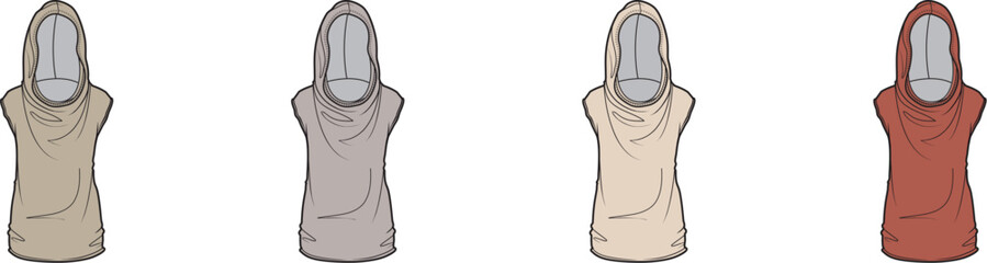 Hooded Top Fashion Collection Neutral and Vibrant Color Options