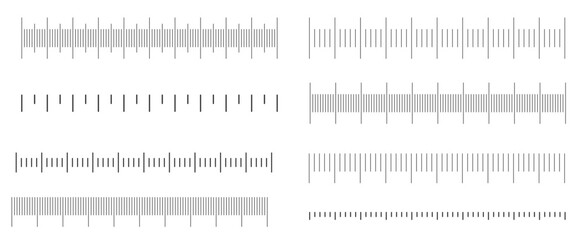 different horizontal thermometer scales set templates
