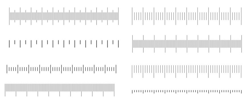 different horizontal thermometer scales set templates