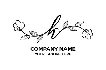 letter K combined with flowers