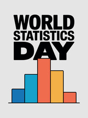 World Statistics Day with Colorful Bar Graph Design