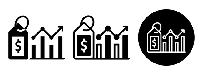 Sales Growth Icon Collection Glyph & Mixed Style