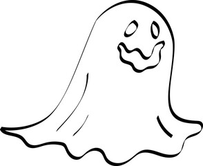 Minimalist ghost in black. Horrifying illustrative image for Halloween.
Ghost web black.