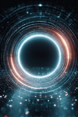 Premium Modern Quantum Technology Portal Futuristic Digital Evolution with Energy Core for Professional Tech Marketing and Social Media Campaigns