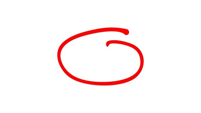 Dynamic red scribble overlay: Hand-drawn grunge oval frame and circular highlights ideal for presentations or instructional emphasis.
