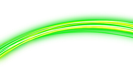 Dynamic Neon Green Motion Streaks on transparent background