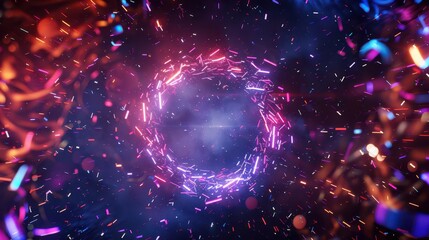 Vibrant cyber monday and black friday digital celebration background for promotions. Horizontal banner. Copy space. Free space for text. Holiday shopping