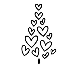 Weihnachtsbaum Herzen