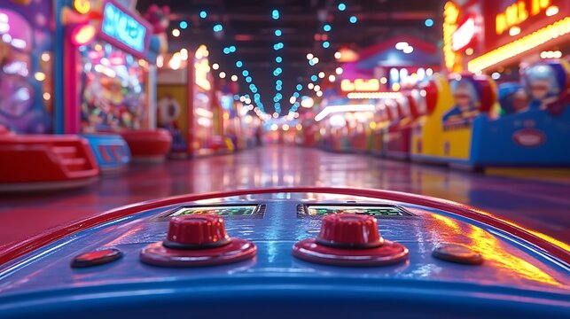 Arcade game control with blurry games.