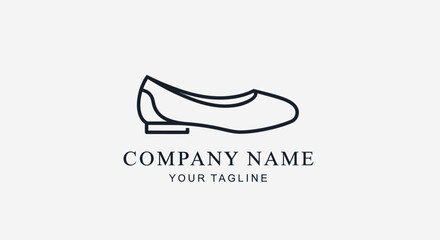 Elegant Ballet Flat Shoe Logo Design for a Modern Brand.