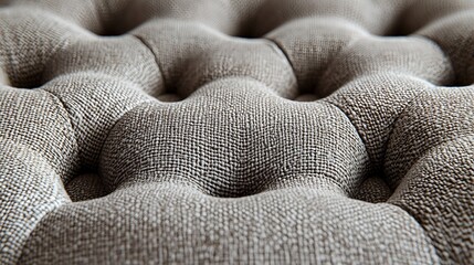 Buttoned fabric upholstery detail.