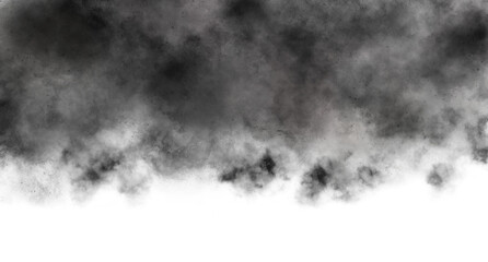 Dark Industrial Smoke Cloud on transparent background